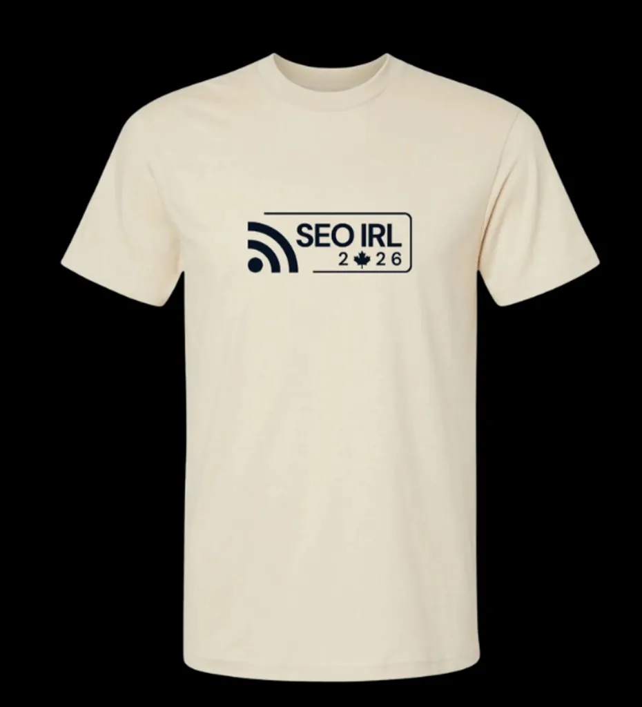 Exclusive SEO IRL 2026 cream VIP t-shirt with navy logo